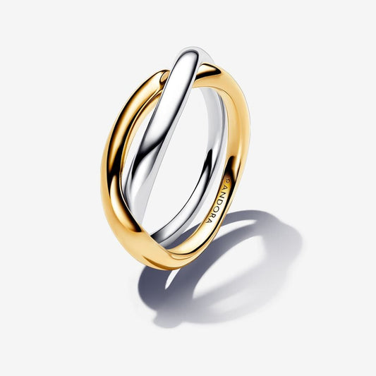 Two-tone Entwined Bands Ring