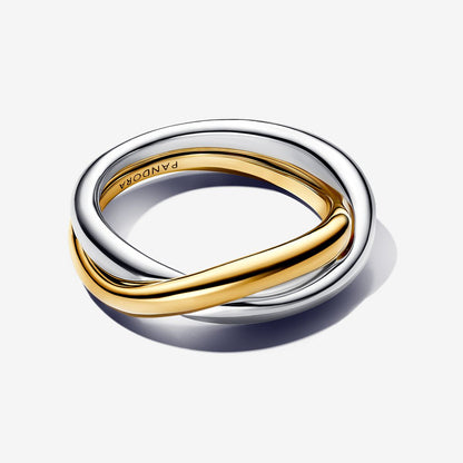 Two-tone Entwined Bands Ring