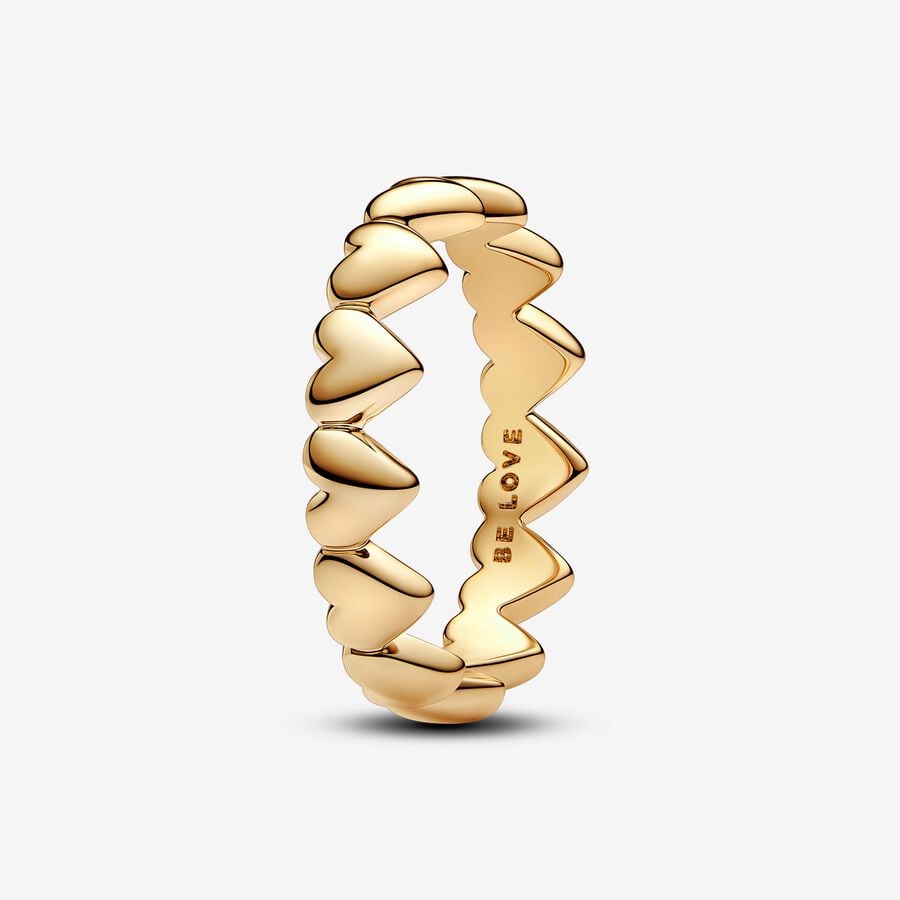 Gold Heart Band Ring