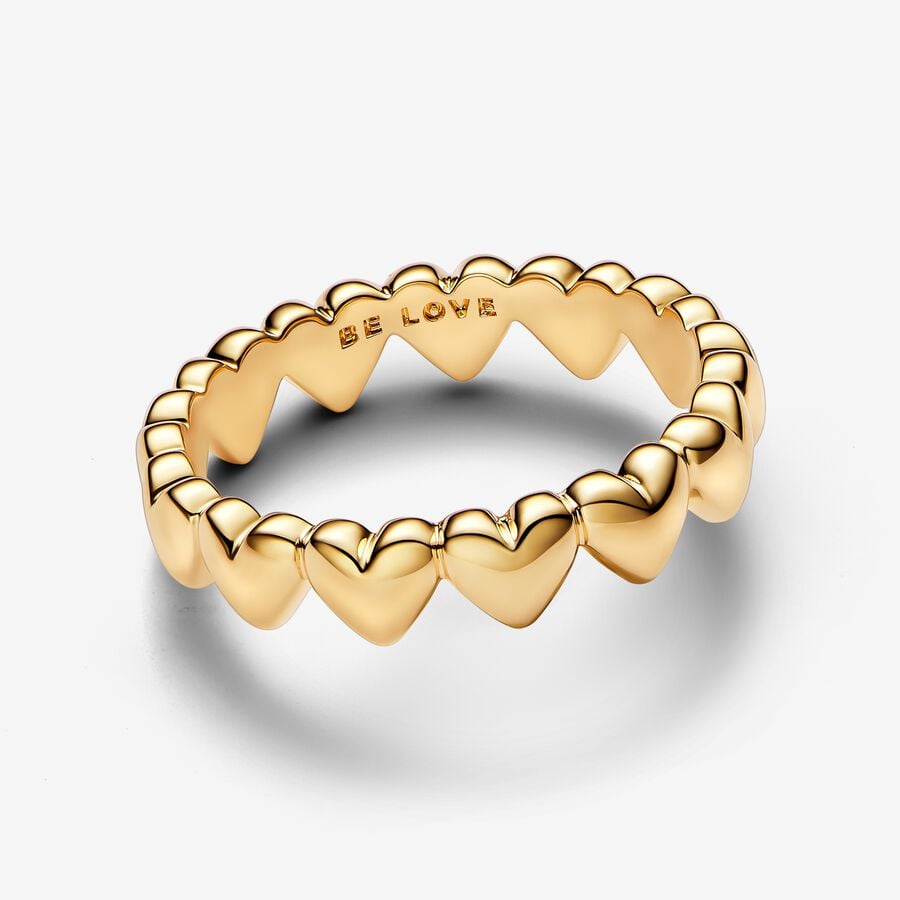 Gold Heart Band Ring