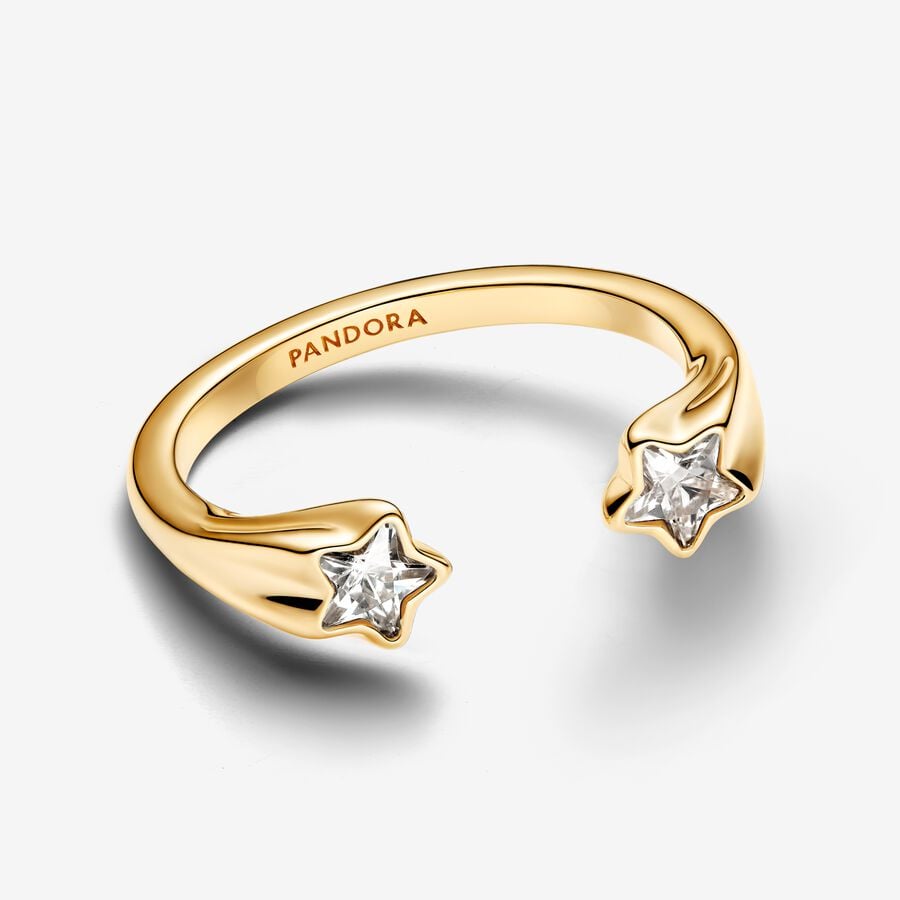 Gold Shooting Stars Stackable Ring
