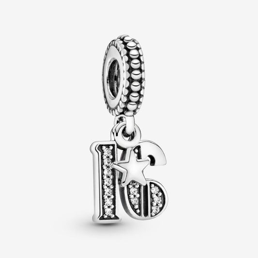 16th Celebration Dangle Charm