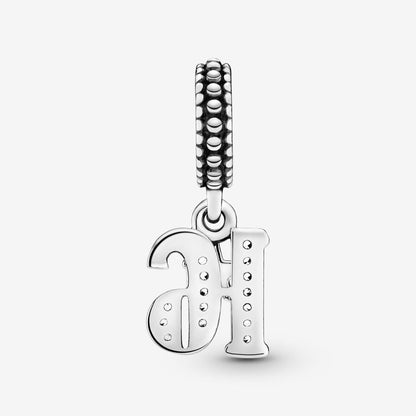 16th Celebration Dangle Charm