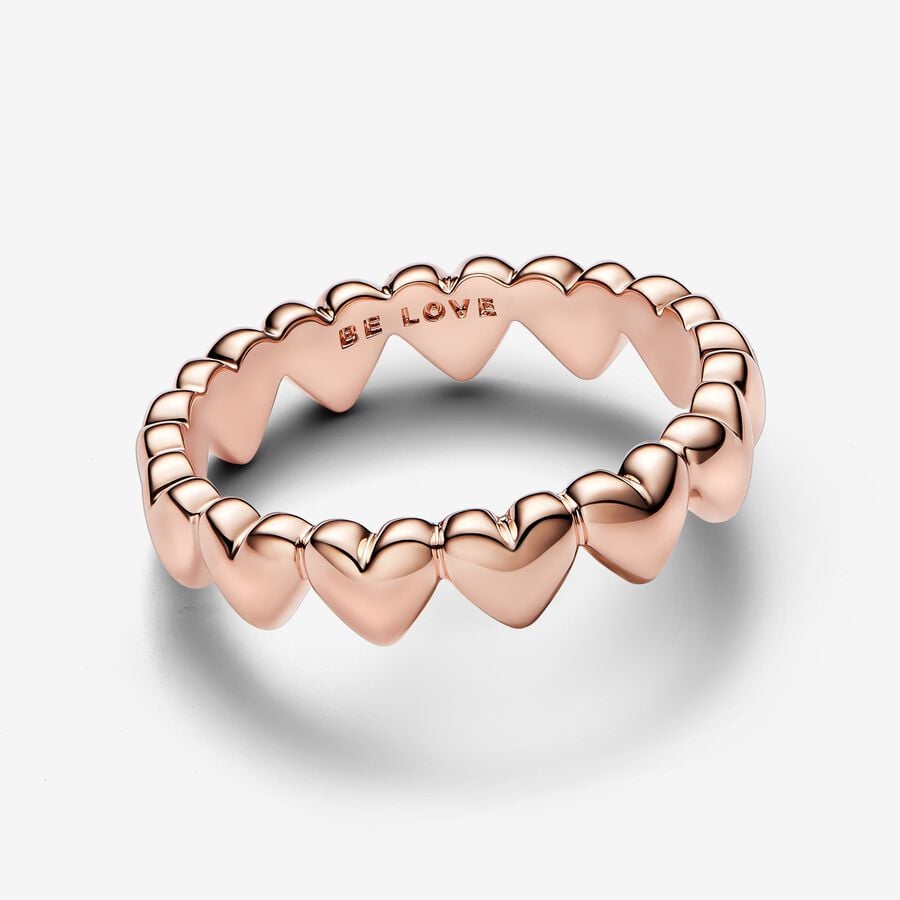 Rose Gold Heart Band Ring