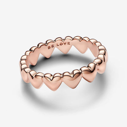 Rose Gold Heart Band Ring