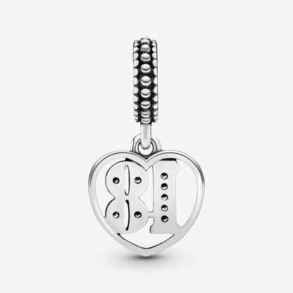 18th Celebration Dangle Charm
