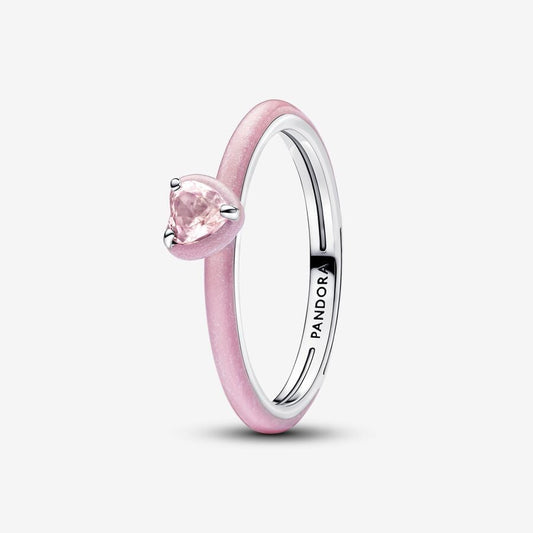 Self Love Heart Ring Pink Enamel