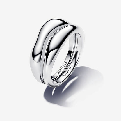 Organically Shaped Sterling Silver Stacking Rings