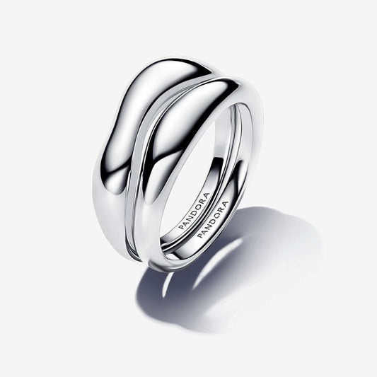Organically Shaped Sterling Silver Stacking Rings