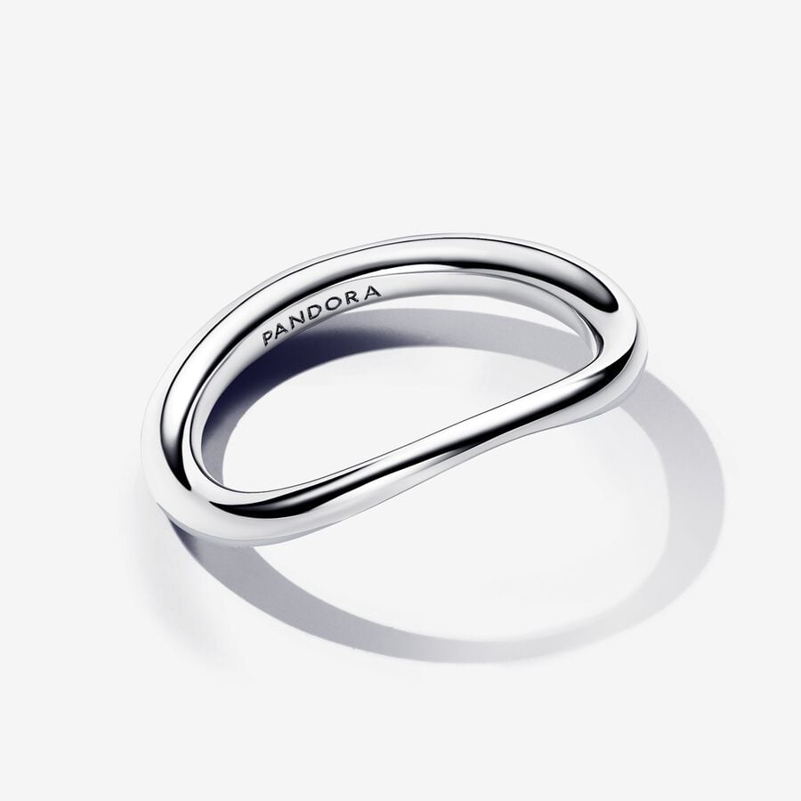 Organic Silver Band Ring