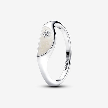 Sterling Silver Enamel Signet Ring