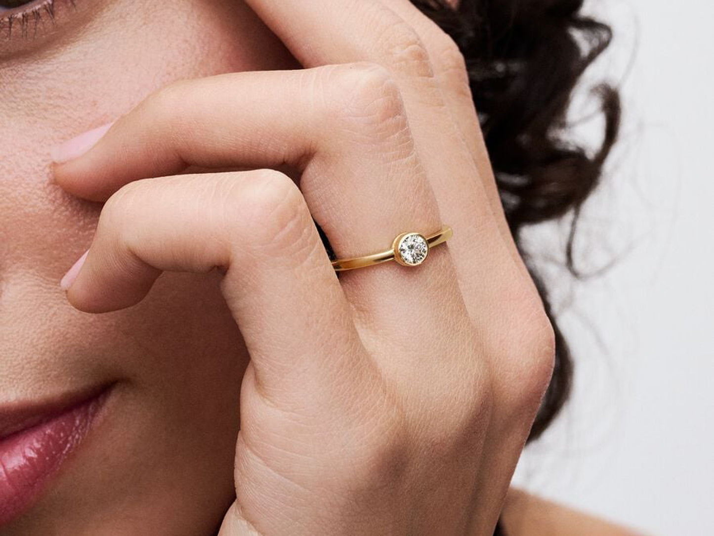 Lab-grown Diamond Bezel Ring 0.25 carat tw 14k Gold