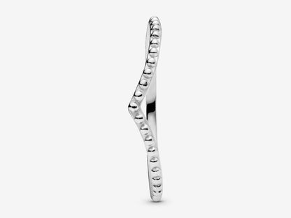 Beaded Wishbone Ring