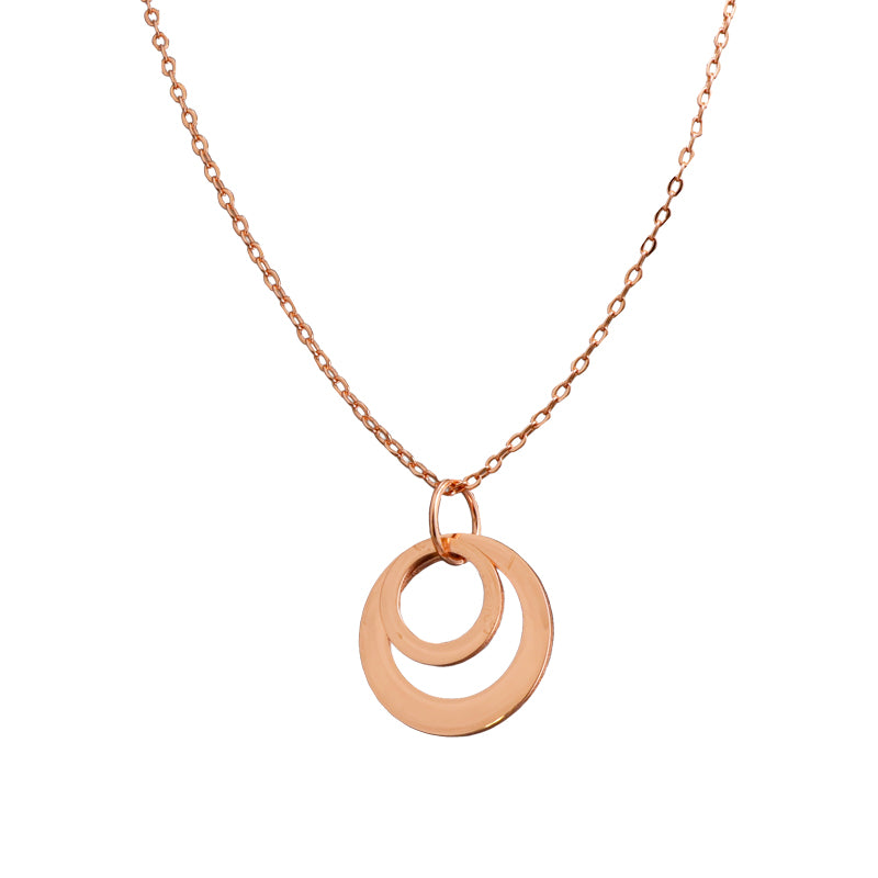 Rose Gold Geometric Pendant Necklace