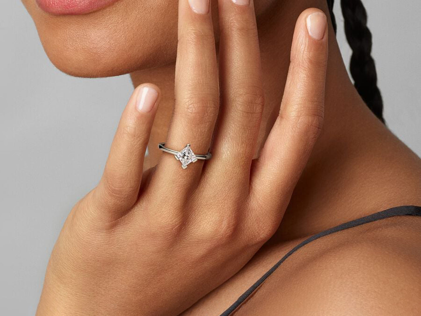 Lab-grown Diamond Ring 1.00 carat tw 14k White Gold