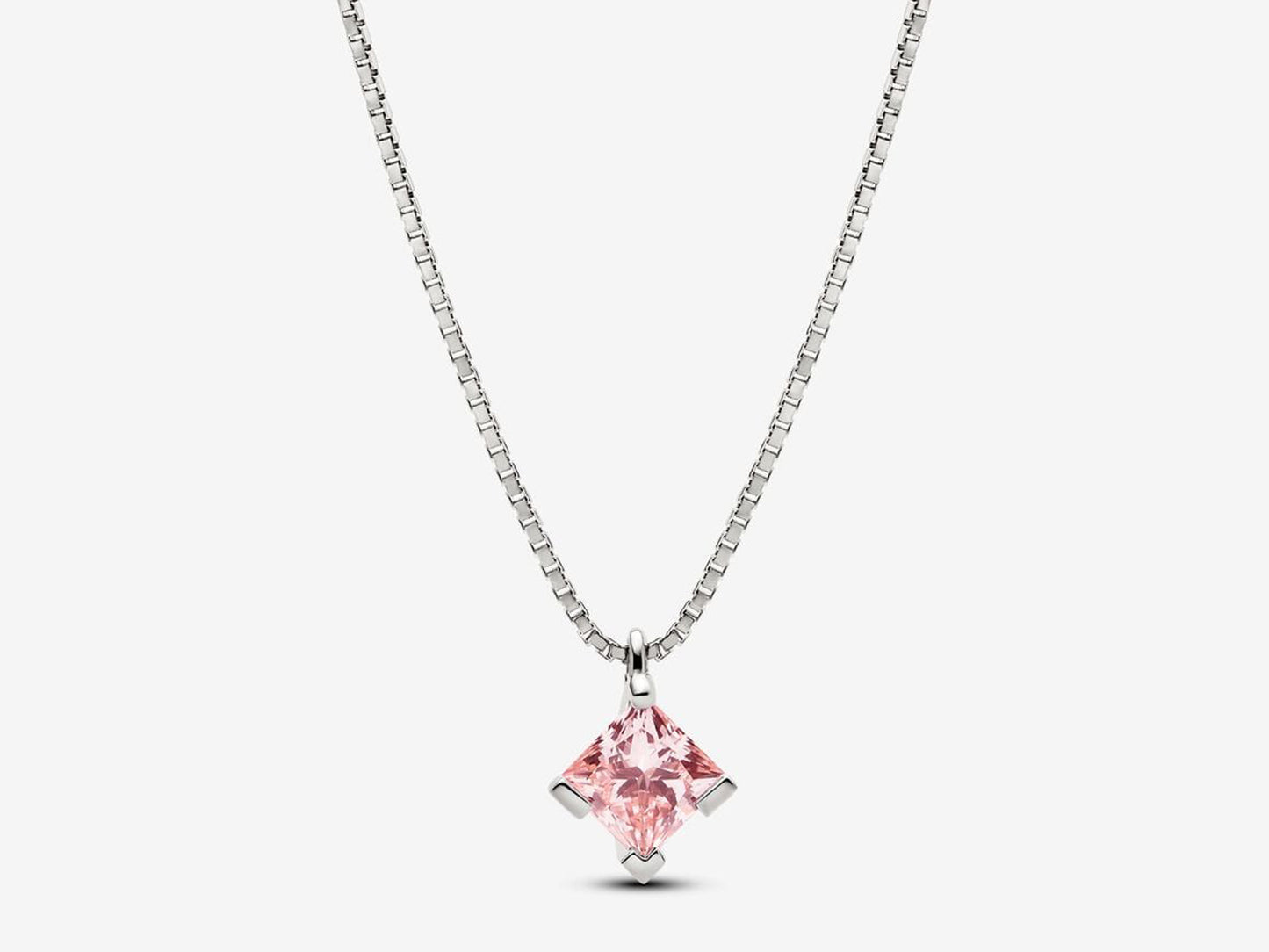 Lab-grown Pink Diamond Pendant Necklace 1.00 carat tw 14k White Gold