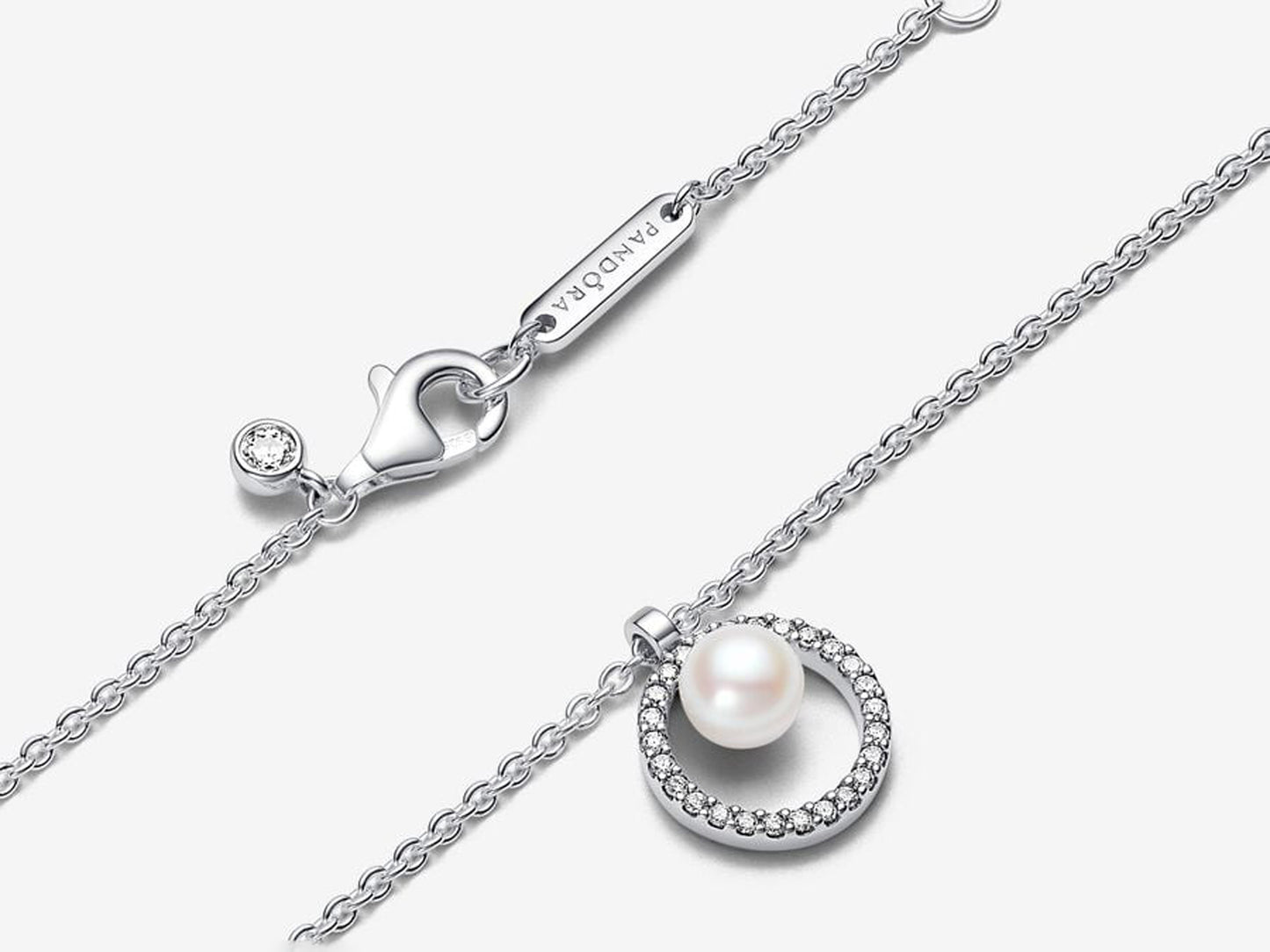 Treated Freshwater Cultured Pearl & Pavé Collier Necklace