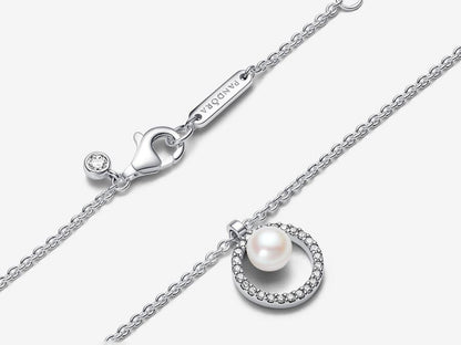 Treated Freshwater Cultured Pearl & Pavé Collier Necklace