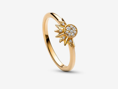 Celestial Sparkling Sun Ring