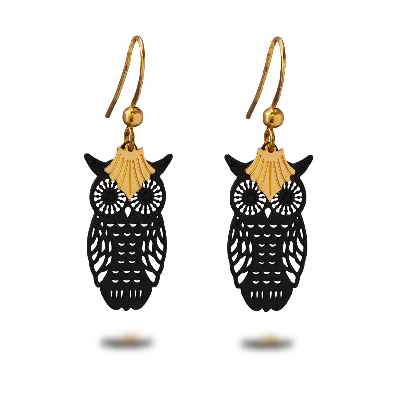 Handcrafted Copper Owl Earrings - Symmetric & Asymmetric Design