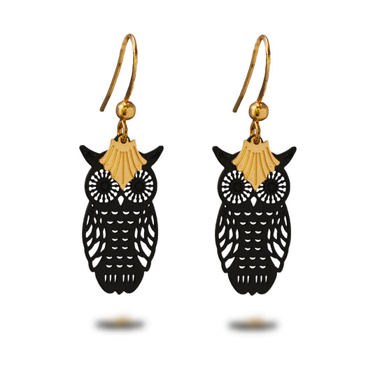 Handcrafted Copper Owl Earrings - Symmetric & Asymmetric Design
