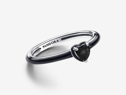 Black Chakra Heart Ring