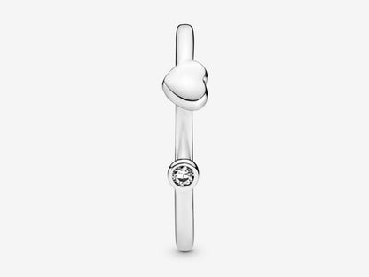 Polished Heart Open Ring