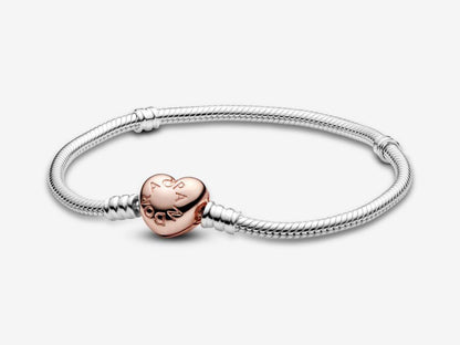 Heart Clasp Snake Chain Bracelet