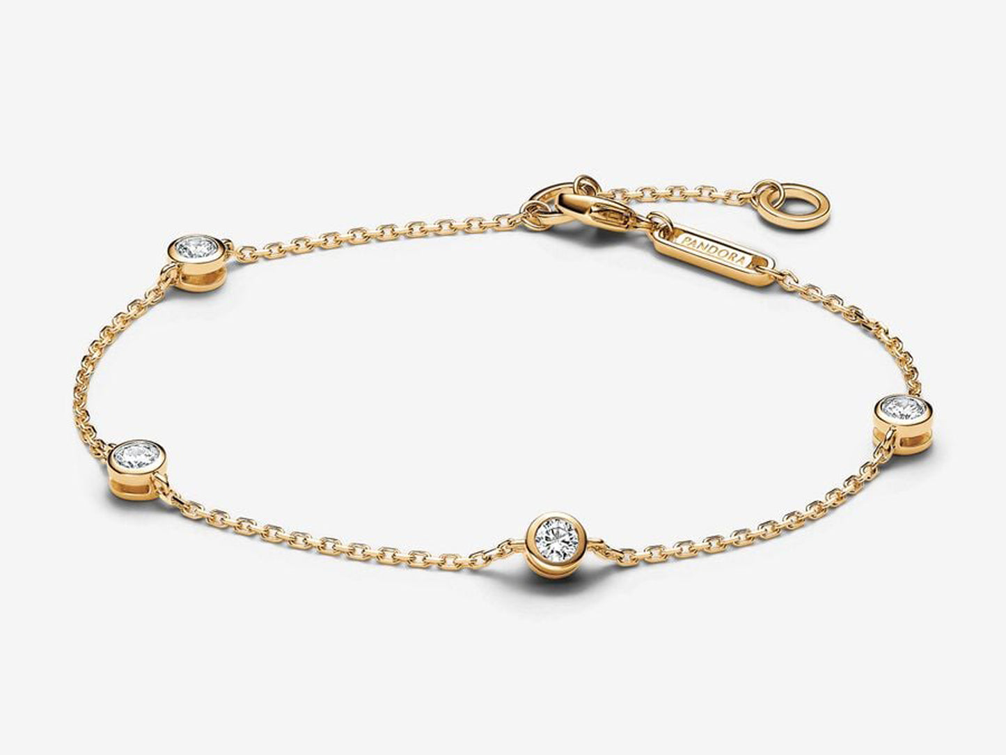 Lab-grown Diamond Station Chain Bracelet 0.40 carat tw 14k Gold
