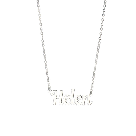 Unique silver letter pendant O-shaped chain necklace