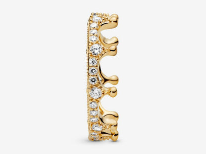 Clear Sparkling Crown Ring