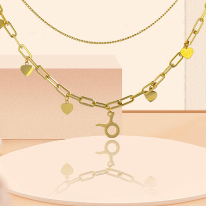 Trendy Gold Cross Pendant Necklace - Unique Structure