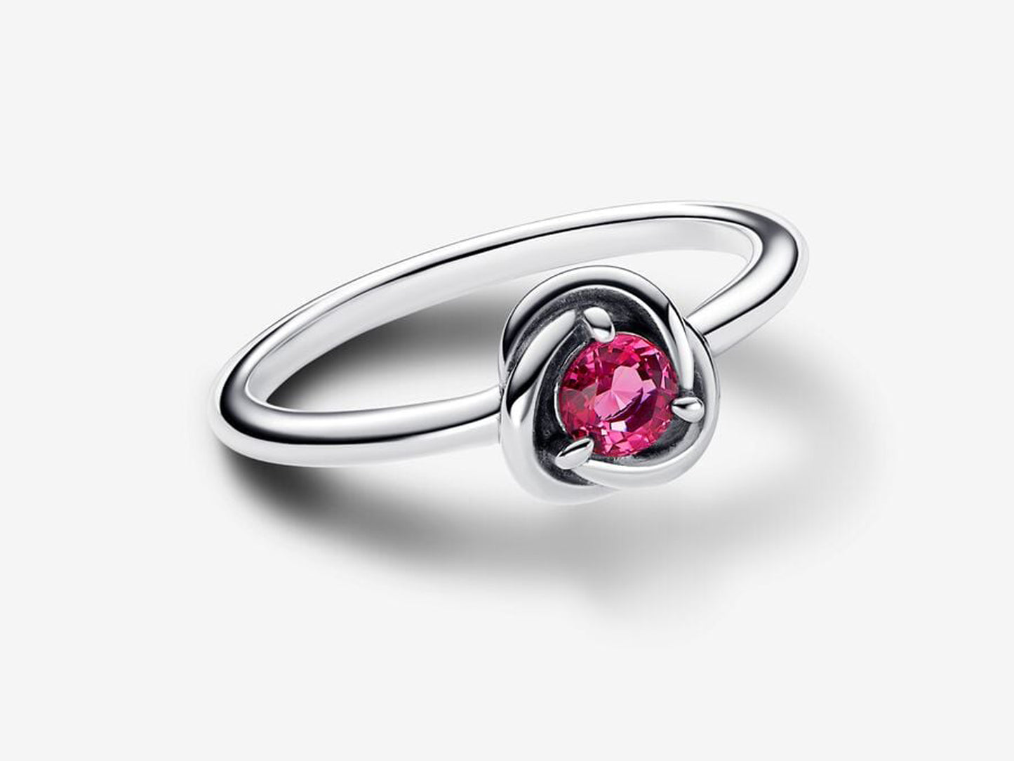 October Pink Eternity Circle Ring