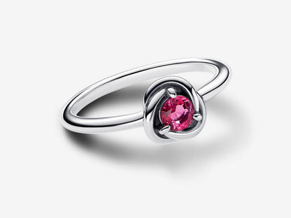 October Pink Eternity Circle Ring