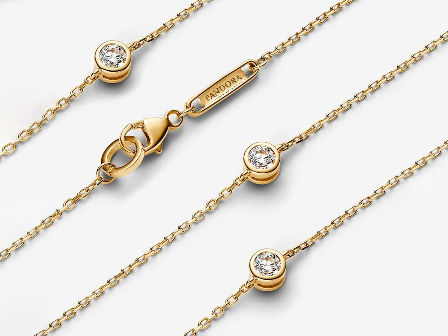 Lab-grown Diamond Station Necklace 0.50 carat tw 14k Gold