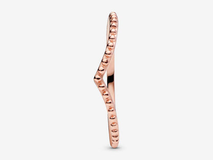 Beaded Wishbone Ring