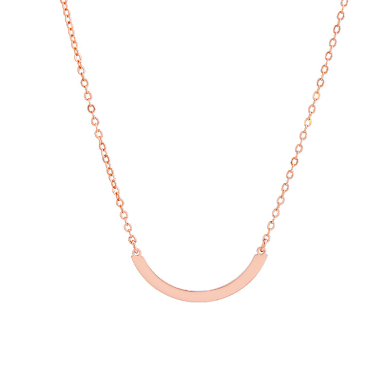 Unique Pendant Rose Gold O-Shaped Necklace