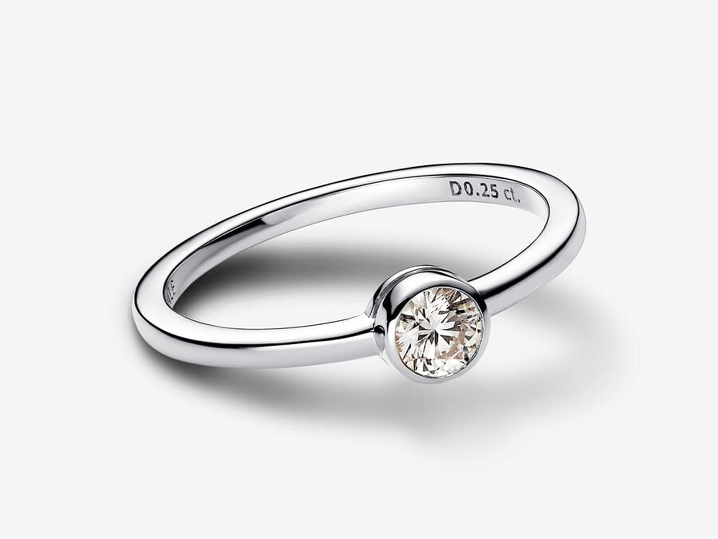 Lab-grown Diamond Bezel Ring 0.15 carat tw Sterling Silver