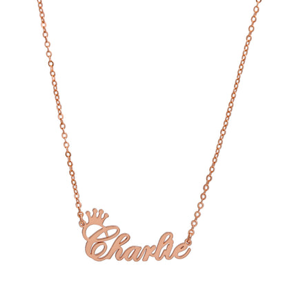 Elegant Stainless Steel Necklace with Alphabet Pendant