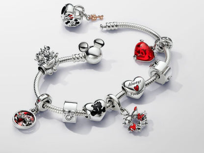 Disney Mickey Mouse Clasp Moments Snake Chain Bracelet