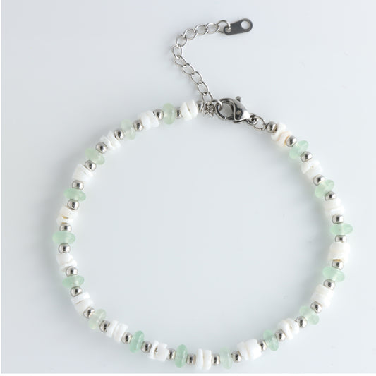 Green Stone and Shell Jewelry for Women