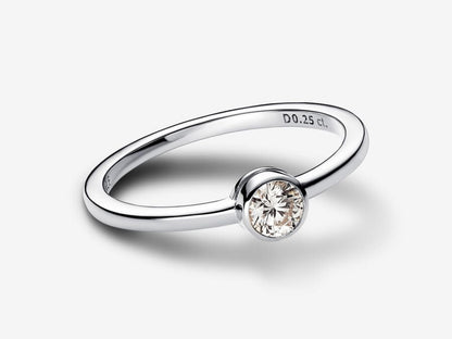 Lab-grown Diamond Bezel Ring 0.25 carat tw Sterling Silver