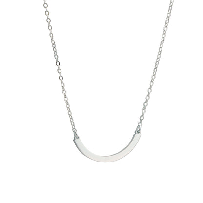Stylish Pendant Silver O-Shaped Necklace