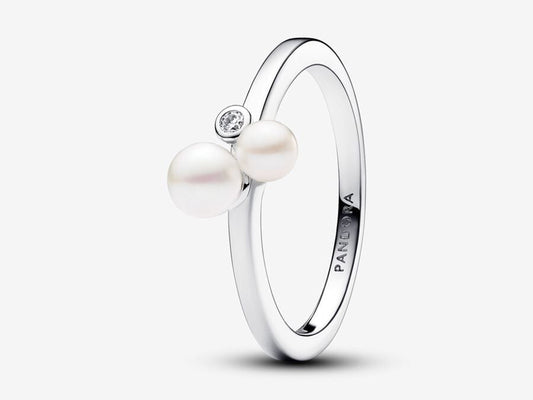 Duo Treated Freshwater Cultured Pearls Ring