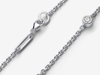 Lab-grown Diamond Station Chain Bracelet 0.30 carat tw Sterling Silver