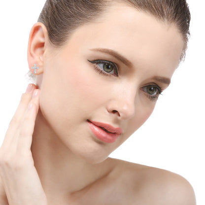 925 Sterling Silver Plated Stud Earrings - Professional Minimalist Earrings with Plastic Backs
