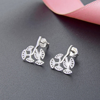 S925 Sterling Silver Money Toad Stud Earrings - Korean Style Fortune Earrings with Plastic Backs