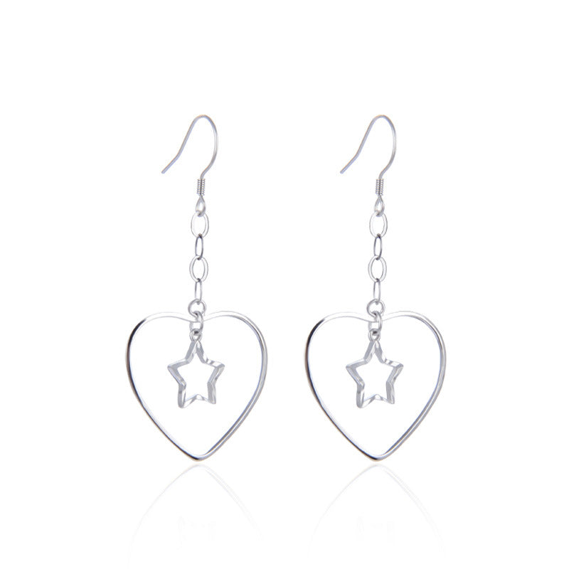 S925 Sterling Silver Cartoon Hoop Earrings - Playful Dangle Earrings for Women
