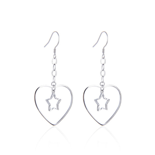 S925 Sterling Silver Cartoon Hoop Earrings - Playful Dangle Earrings for Women