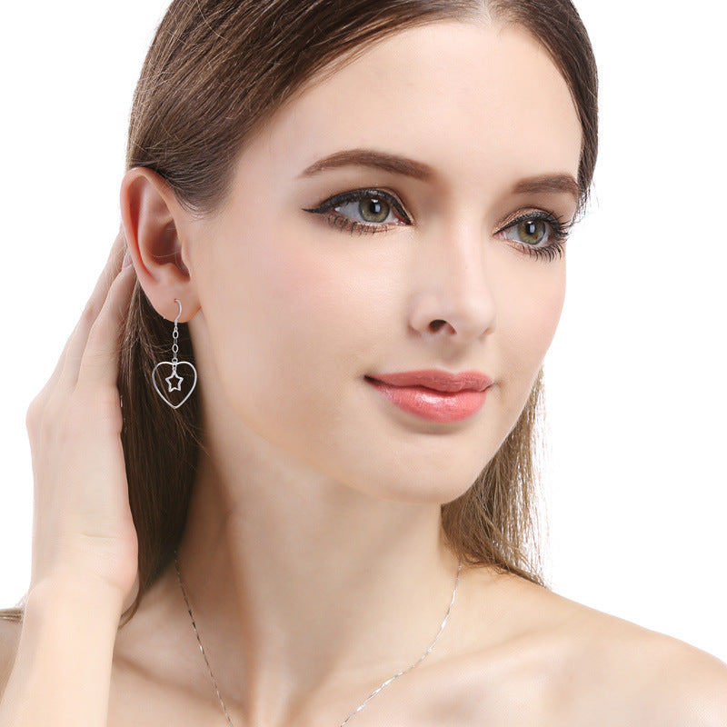 S925 Sterling Silver Cartoon Hoop Earrings - Playful Dangle Earrings for Women